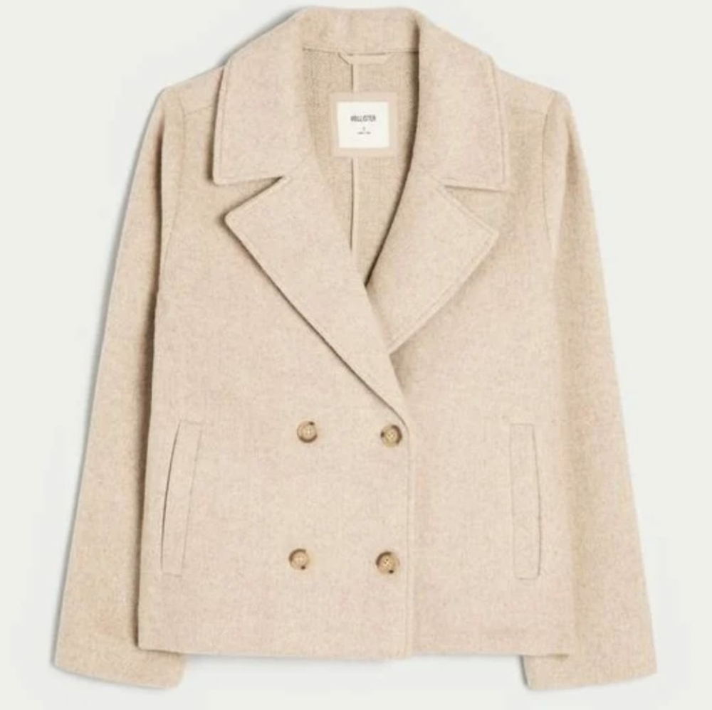 Winter Price Drop Hollister Soft Women's Natural Wool Blend Peacoat